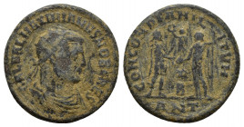 Maximianus. First reign, A.D. 286-305. AR antoninianus (20 mm, 3.7 g, ). Antioch mint, A.D. 296. IMP C M A MAXIMIANVS P F AVG, radiate and cuirassed b...