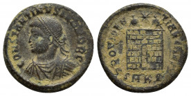 Constantine II. As Caesar, A.D. 317-337. Æ follis (18 mm, 3.5 g ). Cyzicus, under Constantine I, A.D. 325/6. CONSTANTINVS IVN NOB C, laureate, draped ...