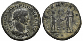 Probus AD 276-282. Antioch Antoninianus Æ silvered (20mm., 3.8 g.) IMP C M AVR PROBVS P F AVG, radiate, draped, and cuirassed bust right / CLEMENTIA T...