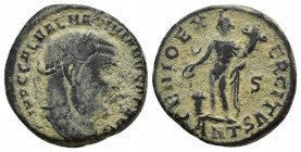 Maximinus II Daza. A.D. 309-313. Æ follis (21 mm, 8.2 g ). Antioch, A.D. 310/1. IMP C GAL VAL MAXIMINVS P F AVG, laureate head of Maximinus II Daza ri...