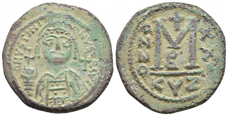 JUSTINIAN I (527-565). Follis. Kyzikos. (34mm, 19.4g )Obv: D N YSTINIANYS P P AV...