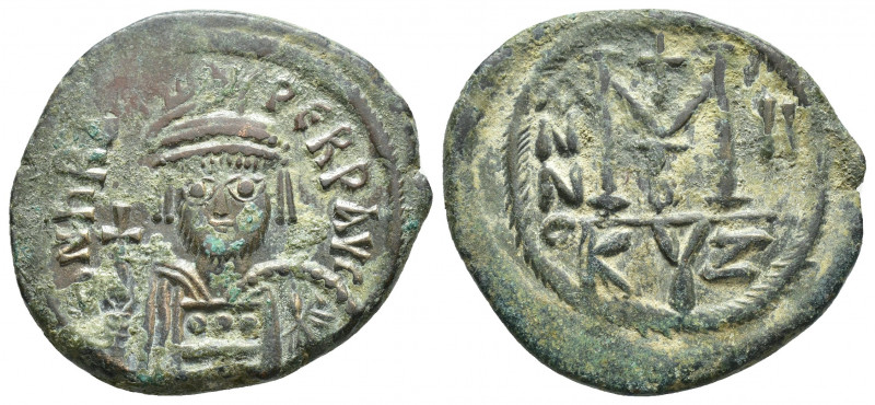Heraclius, 610-641. Follis (27mm, 11.7 g ), Cyzicus, RY 2 = 611/2. d N hRACLI PE...