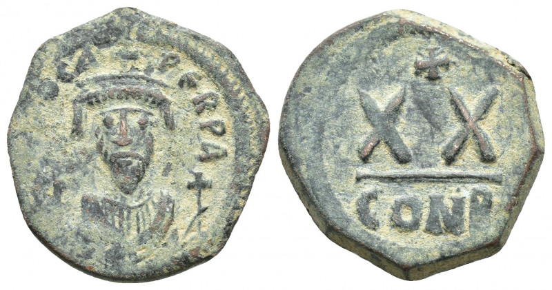 Phocas. 602-610. Æ Half Follis (24mm, 6.2 g ). Constantinople mint. Struck 603-6...