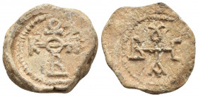 Unidentified Byzantine lead seal, 24 mm, 12.4 gr.