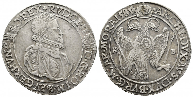 AUSTRIA-HUNGARY. Rudolph II, 1576-1612. Taler, 1585 KB. Kremnitz-Kormoczbanya . ...