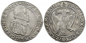 AUSTRIA-HUNGARY. Rudolph II, 1576-1612. Taler, 1585 KB. Kremnitz-Kormoczbanya . (40mm, 28.5 g)Dotted circle surrounds armored bust r. in ruff. Minute ...