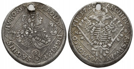 Roman German Empire - Habsburg Hereditary and Crown Lands. (31mm, 6.4g )Karl VI. 1712 - 1740 1/4 Taler 1720 N-B Nagybanya