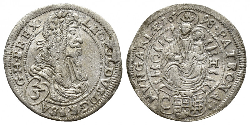 HOLY ROMAN EMPIRE. Leopold I (1657-1705). 3 Kreuzer (1698). Pressburg. (22mm, 1....