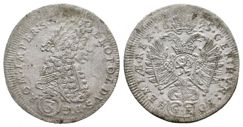 Leopold I, House of Habsburg 3 Kreutzer 1695 (21mm, 1.4g)