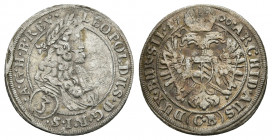 Leopold I, House of Habsburg 3 Kreutzer 1700 (19.9mm, 1.47 g)