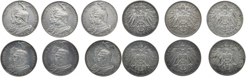 REICHSSILBERMÜNZEN PREUSSEN
Wilhelm II., 1888-1918. 2 Mark 1901. 200 J.Königrei...