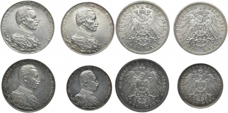 REICHSSILBERMÜNZEN PREUSSEN
Wilhelm II., 1888-1918. 3 Mark 1913 A. Regierungsju...