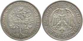 WEIMARER REPUBLIK
 5 Reichsmark 1930 A, Eichbaum. J. 331. 24.95 g. Sehr schön-vorzüglich