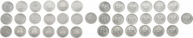 DRITTES REICH
 Lot. 1 Reichsmark 1933 A, D, E, F, G; 1934 A, D, E, F, G, J; 1935 A, J; 1936 A, D; 1937 A, D, F, G; 1938 J. J. 354. 19 Stück Meist vor...