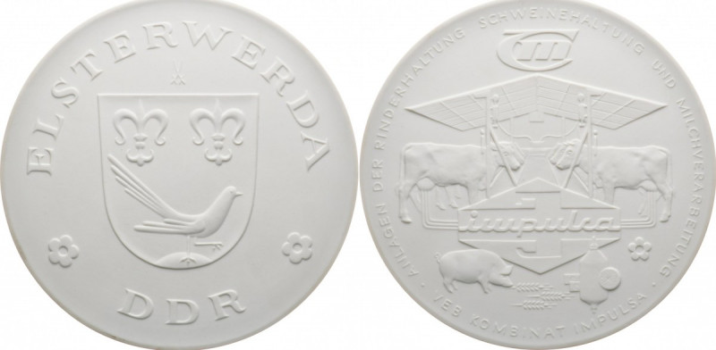 Medaillen der Meißner Porzellanmanufaktur
 Weiße Porzellanmedaille o.J. (1975),...