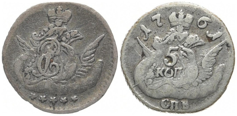 RUSSLAND GROSSFUERSTENTUM / KAISERREICH
Elisabeth, 1741 - 1761. 5 Kopeken 1761,...