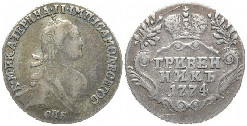 RUSSLAND GROSSFUERSTENTUM / KAISERREICH
Katharina II., 1762 - 1796. Griwennik 1...