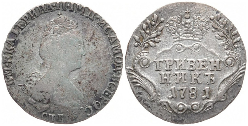 RUSSLAND GROSSFUERSTENTUM / KAISERREICH
Katharina II., 1762 - 1796. Griwennik 1...