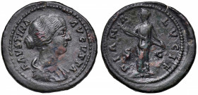 Faustina II (moglie di Marco Aurelio) Asse - Testa a d. - R/ Diana stante a s. - RIC 1629 AE (g 14,77) Ritocchi e corrosioni