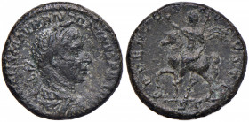 Elagabalo (219-222) Asse - Busto laureato a d. - R/ L’imperatore a cavallo a s. - RIC 342 AE (g 11,47) Ritocchi nei campi