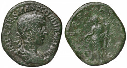Gordiano III (238-244) Sesterzio - Busto laureato a d. - R/ L’Equità stante a s. - RIC 286a AE (g 13,76)