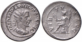Filippo I (244-249) Antoniniano - Busto radiato a d. - R/ La Virtù seduta a s. - RIC 53 AG (g 4,25)