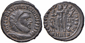 Licinio I (308-324) Follis (Alessandria) Testa radiata a d. - R/ Giove stante a s. - RIC 35 AE (g 3,40)