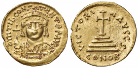 BISANZIO Maurizio Tiberio (578-582) Solido (Costantinopoli) Busto coronato di fronte - R/ Croce potenziata - Sear 422 AU (g 4,50)