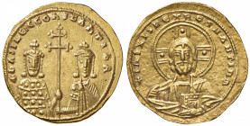 BISANZIO Basilio II (976-1025) Histamenon Nomisma - Busto di Cristo di fronte - R/ Busti di fronte - Sear 1796 AU (g 4,98)