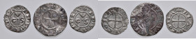 ANCONA Autonome (XIII secolo) Grosso agontano e denaro (2) - AG Lotto di tre monete come da foto da esaminare