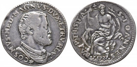 FIRENZE Cosimo I (1536-1574) Testone 1573 - MIR 168/4 AG (g 9,20) R Lucidata