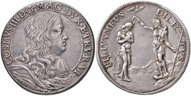 FIRENZE Cosimo III (1670-1723) Piastra 1680 - MIR 327 AG (g 30,90) Data ribattuta, da montatura divelta