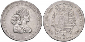 FIRENZE Carlo di Borbone (1803-1807) Dena 1807 - MIR 423 AG (g 38,84) Lucidata