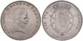 FIRENZE Ferdinando III (1814-1824) Francescone 1814 - MIR 435/1 AG (g 27,30) Dall’asta Nomisma 25, lotto 323. Mancanza di metallo sulla guancia al D/...