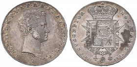 FIRENZE Leopoldo II (1824-1859) Mezzo francescone 1834 - MIR 451 AG (g 13,65) RRR Minimi graffietti sulla guancia al D/ e macchia al R/