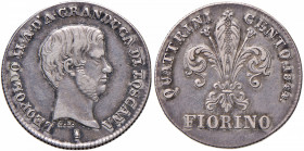 FIRENZE Leopoldo II (1824-1859) Fiorino 1844 - Gig. 38 AG (g 6,85)