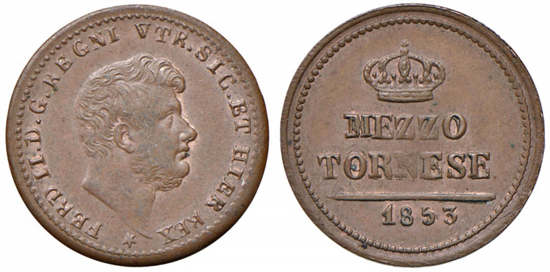 NAPOLI Ferdinando II (1830-1859) Mezzo tornese 1853 - Magliocca 802 CU (g 1,56) ...