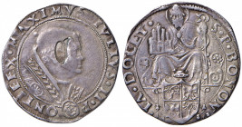 Giulio II (1503-1513) Bologna - Giulio - MIR R/ 584/3; D/ 584/1 AG (g 3,45) Ampia screpolatura al D/