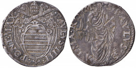 Paolo IV (1555-1559) Giulio A. II - Munt. 16 AG (g 2,72) Colpetti