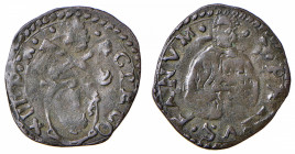 Gregorio XIII (1572-1585) Fano - Quattrino - Berman 1273 CU (g 0,72)