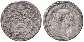 Innocenzo XI (1676-1689) Grosso - Munt. 172 AG (g 1,39)