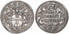 Clemente XI (1700-1721) Giulio A. X - Munt. 87 AG (g 3,08) Minimo graffietto al R/