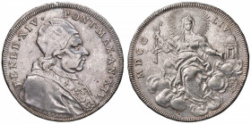 Benedetto XIV (1740-1758) Scudo 1754 A. XIV - Munt. 45 AG (g 26,30) Traccia d’appiccagnolo. Lucidata. Ex Nomisma 44, lotto 2041
