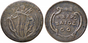 Benedetto XIV (1740-1758) Ravenna - Mezzo baiocco - CU (g 4,85)