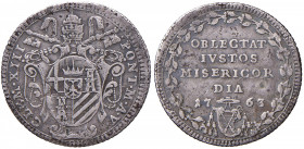 Clemente XIII (1758-1769) Giulio 1763 A. V - Munt. 20 AG (g 2,46)