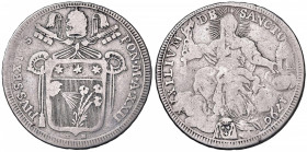Pio VI (1775-1799) Mezzo scudo 1796 A. XXII - Munt. 28 AG (g 12,73) RR