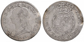 Carlo Emanuele III (1730-1773) Quarto di scudo 1756 - Nomisma 178 AG (g 8,49) Piegature marginali del tondello