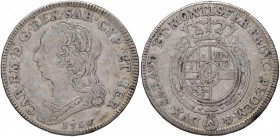 Carlo Emanuele III (1730-1773) Quarto di scudo 1756 - Nomisma 178 AG (g 8,57)