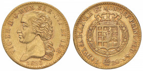 Vittorio Emanuele I (1814-1821) 20 Lire 1820 - Nomisma 512 AU R