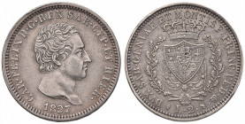 Carlo Felice (1821-1831) 2 Lire 1827 T - Nomisma 581 AG R